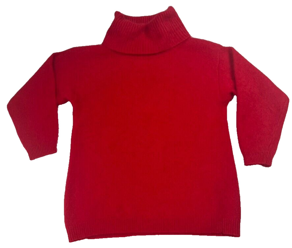 Rafaella Sweater Womens M Red 45% Angora 40% Lambswool Cowl Neck Pullover - Picture 1 of 8